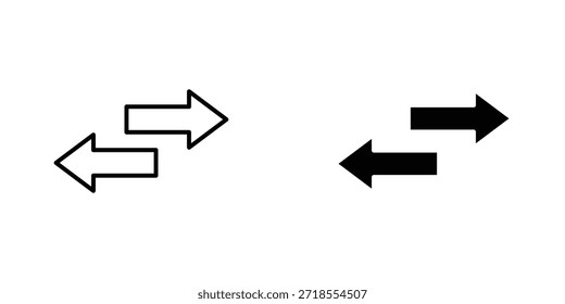 Coleção de design de ícone de transferência. Sinal e símbolo vetorial para designs de interface do usuário