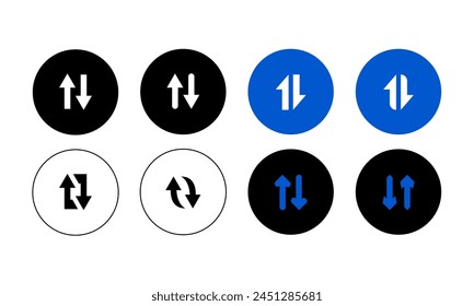 transfer icon. exchange arrow and transfer icon in flat style - stock vector.	