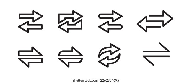 transfer icon. exchange arrow and transfer vector. flat style - stock vector	