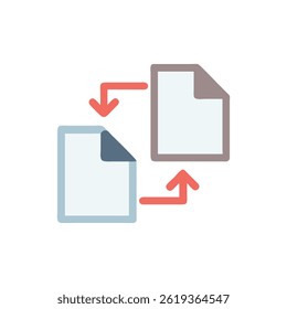 A transfer icon for file sharing.