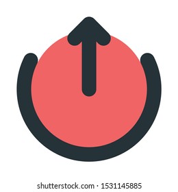 Transfer icon in filled outline