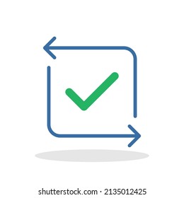 Transfer icon in flat style. Exchange symbol for your web site design, logo, app, UI Vector EPS 10.