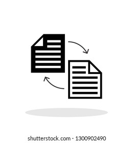 Transfer icon in flat style. Transfer of files symbol for your web site design, logo, app, UI Vector EPS 10.