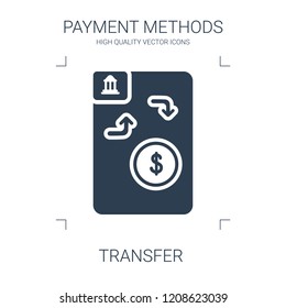 transfer icon. high quality filled transfer icon on white background. from payment methods collection flat trendy vector transfer symbol. use for web and mobile