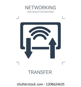 transfer icon. high quality filled transfer icon on white background. from networking collection flat trendy vector transfer symbol. use for web and mobile