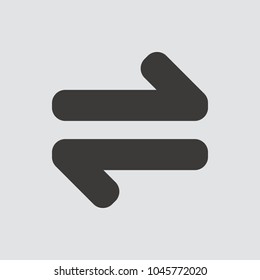 Transfer icon isolated of flat style. Vector illustration.