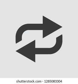 Transfer icon isolated of flat style. Vector illustration.