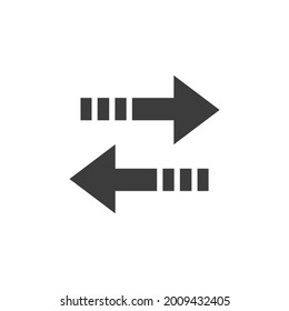 Transfer Icon Isolated on Black and White Vector Graphic