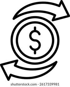 Transfer Icon Line Vector Illustration