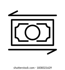 Transfer-Symbol oder Logo einzeln auf Zeichen, Vektorgrafik - hochwertige Vektorsymbole in schwarzem Stil

