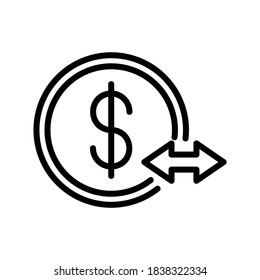 Icono de transferencia o logotipo símbolo de signo aislado ilustración vectorial - iconos vectoriales de estilo negro de alta calidad
