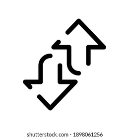 icono de transferencia o logotipo símbolo de señalización aislado ilustración vectorial - iconos vectoriales de estilo negro de alta calidad

