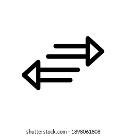 Transfersymbol oder Logo einzeln auf Zeichen, Vektorgrafik - hochwertige Vektorsymbole mit schwarzem Hintergrund
