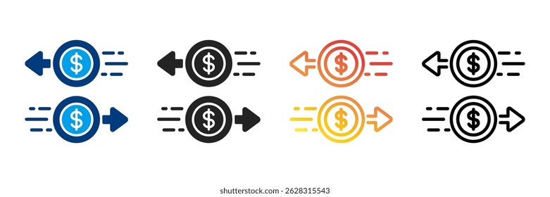 Transferir conjunto de ícones coleção de estilos diferentes