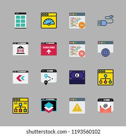 transfer icon set. vector set about browser, usb and money icons set.