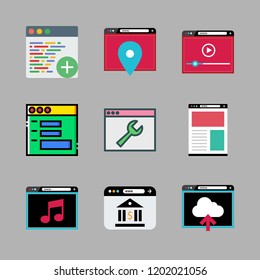 transfer icon set. vector set about browser icons set.