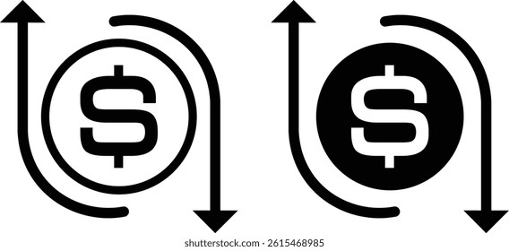 Transfer icon Simple outline logo.