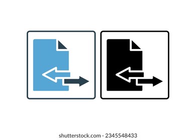 Transfer icon. suitable for web site design, app, user interfaces. solid icon style. Simple vector design editable