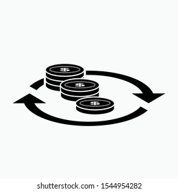 Transfer Icon - Switch, Transaction or Exchange Vector Sign and Symbol for Design, Presentation, Website or Apps Elements.