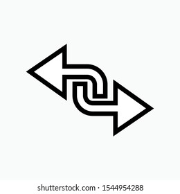 Transfer Icon. Switch, Transaction.   Exchange Symbol. Applied for Design, Presentation, Website or Apps Elements - Vector. 