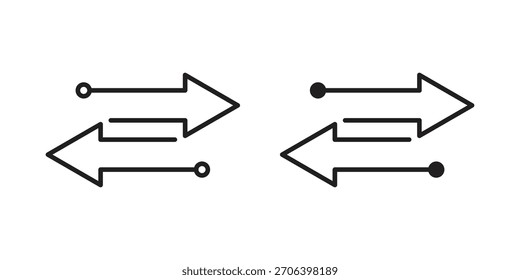 Ilustração do vetor do ícone de transferência. Design plano. Símbolos de vetor de design gráfico.