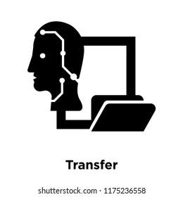 Transfer icon vector isolated on white background, logo concept of Transfer sign on transparent background, filled black symbol