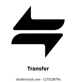Transfer icon vector isolated on white background, logo concept of Transfer sign on transparent background, filled black symbol