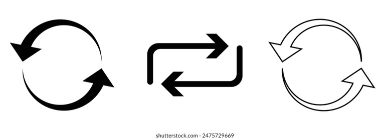 Transfer icon vector isolated on white background, logo concept of Transfer sign on transparent background, black filled symbol.	