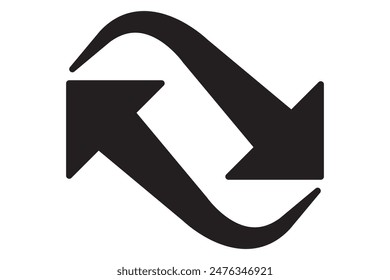 Transfer icon vector isolated on white background, logo concept of Transfer sign on transparent or white background, black filled symbol. Transfer arrow icon flat red round button vector illustration.