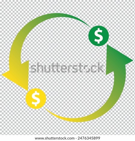 Transfer icon vector sign symbol. Transfer symbol. Transfer icon vector isolated on white background, logo concept of Transfer sign on transparent background.