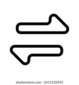 Ilustración de diseño del símbolo del vector de transferencia