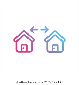 Transfer icon with white background vector