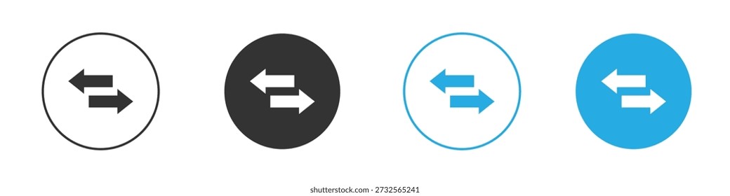 Transfer icons Set in Flat Vector Style