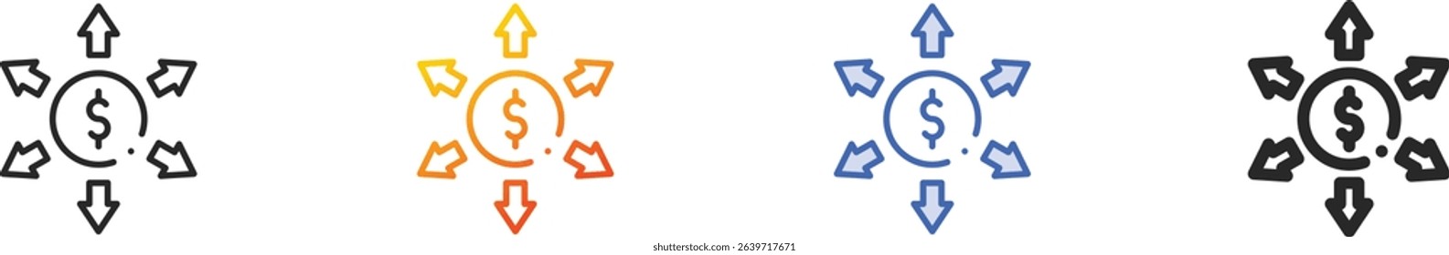 transfer icon.Thin Linear, Gradient, Blue Stroke and bold Style Design Isolated On White Background