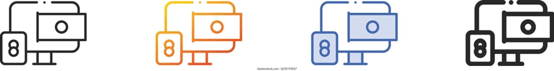 transfer icon.Thin Linear, Gradient, Blue Stroke and bold Style Design Isolated On White Background