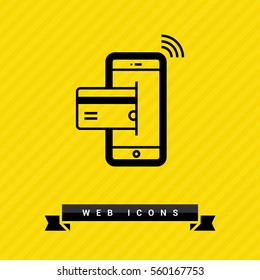 transfer isolated minimal icon. NFC payment graph line vector icon for websites and mobile minimalistic flat design. 
