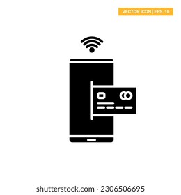 Transferencia aislada, transferencia de la ilustración de diseño de glifos de pago NFC