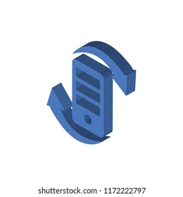 Transfer isometric left top view 3D icon
