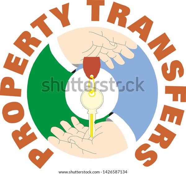 transfer key\
from hand to hand. vector\
illustration