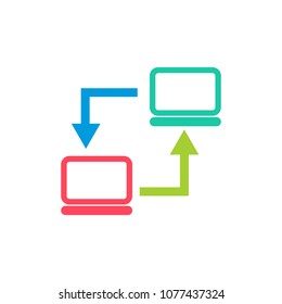 Transfer Laptop Icon Design