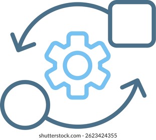 Transfer Line Two Colour Icon
