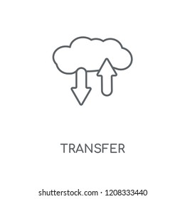 Transfer linear icon. Transfer concept stroke symbol design. Thin graphic elements vector illustration, outline pattern on a white background, eps 10.
