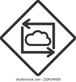 Transfer and migrate icon, transfer icon vector isolated 
