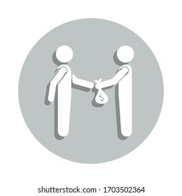 transfer of money badge icon. Simple glyph, flat vector of Conversation icons for ui and ux, website or mobile application