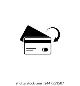 Transfer Money from Card to Card flat vector icon. Simple solid symbol isolated on white background
