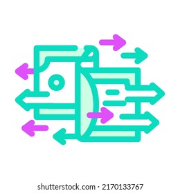 transfer money color icon vector. transfer money sign. isolated symbol illustration