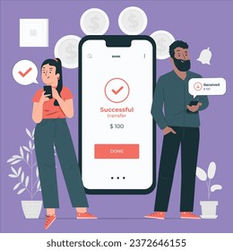 transfer money concept vector design illustration