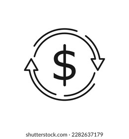 Transfer money design logo template illustration