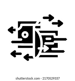 transfer money glyph icon vector. transfer money sign. isolated symbol illustration
