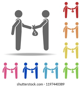 transfer of money icon. Elements of Conversation in multi colored icons. Simple icon for websites, web design, mobile app, info graphics